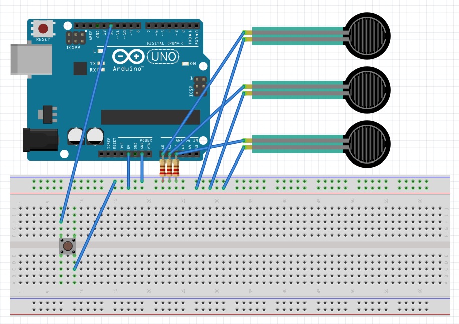 Schematische Darstellung des Testaufbaus