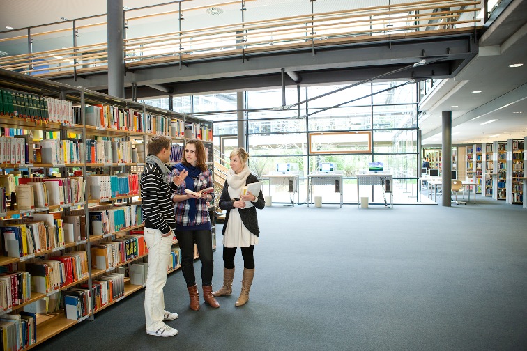 Lernen in der Bibliothek der HS Schmalkalden