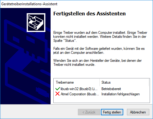 Abb. 5: Installation des Treibers - Quelle: Hochschule Schmalkalden/FK Informatik