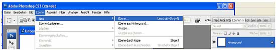 Neue Ebene in Photoshop